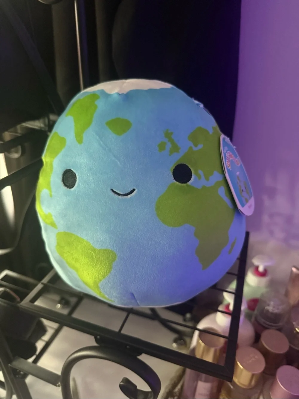 Squishmallows Plush Earth Pillow - Light Blue & Green